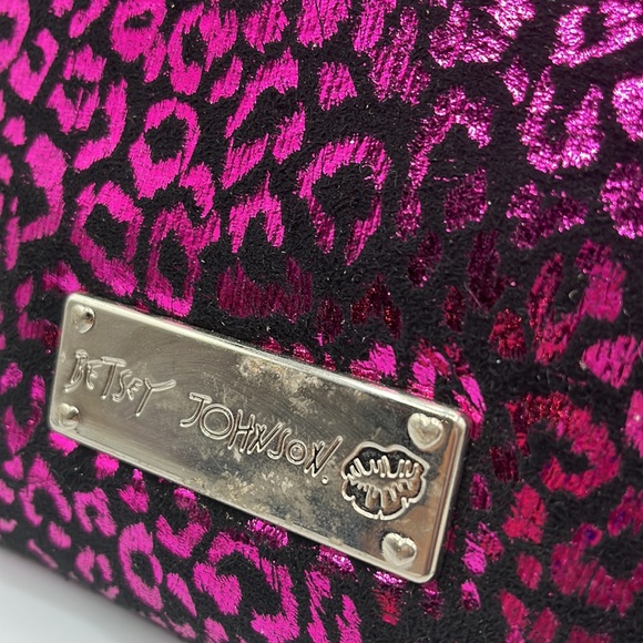 Betsey Johnson metallic cheetah clutch purse - Picture 4 of 6